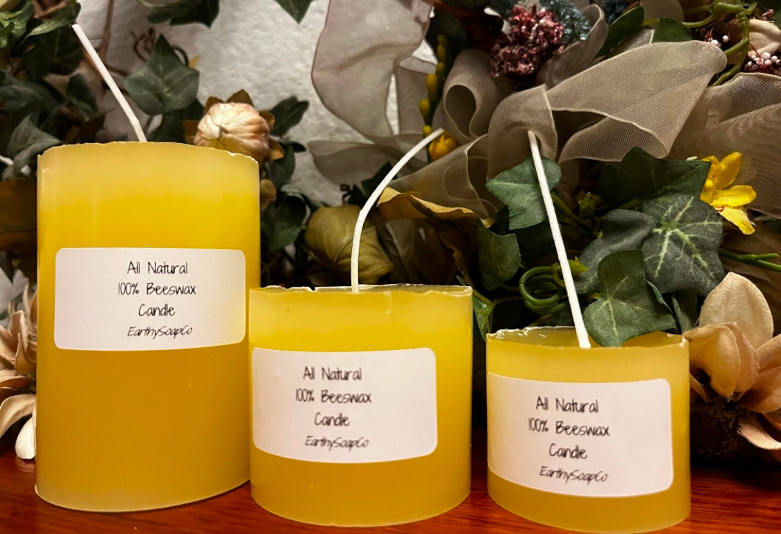 Beeswax Pillar Candle Set